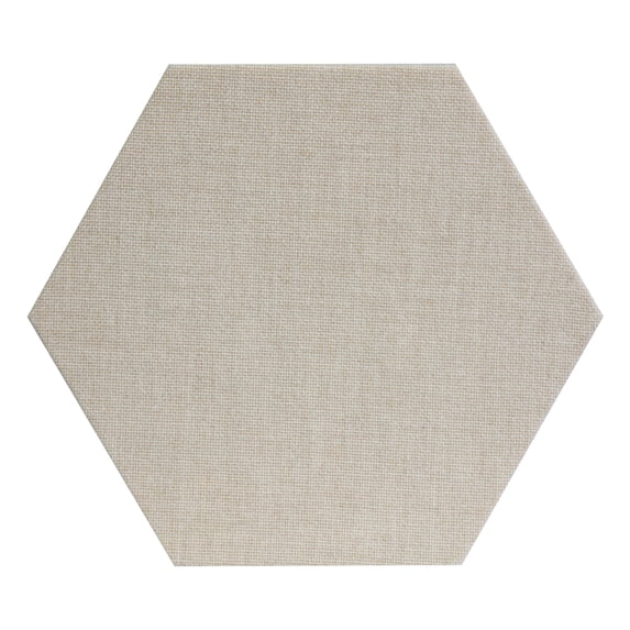 ATS Acoustics Hexagon Acoustic Panel Fire Rated 12" x 2" Sound Absorbing Professional Studio Quality Wall Tile (Cream)