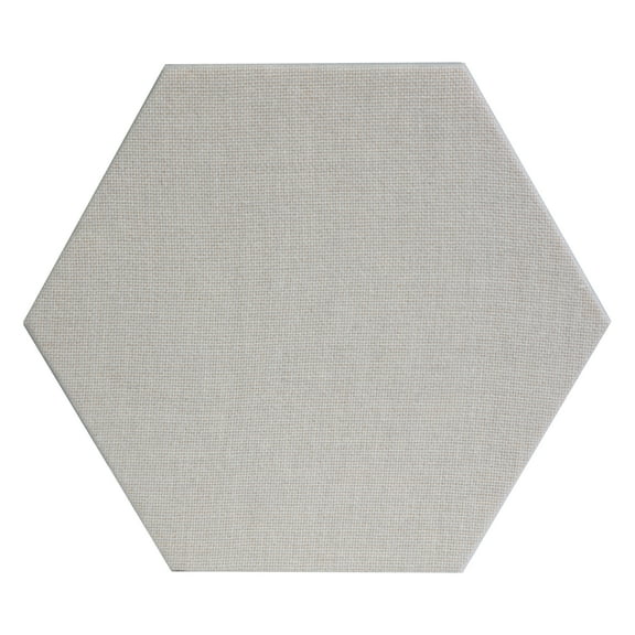 ATS Acoustics Hexagon Acoustic Panel Fire Rated 12" x 2" Sound Absorbing Professional Studio Quality Wall Tile (Oyster)