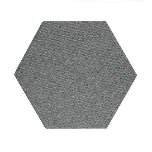 ATS Acoustics Hexagon Acoustic Panel Fire Rated 12" x 2" Sound Absorbing Professional Studio Quality Wall Tile (Warm Grey)