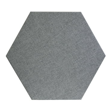 ATS Acoustics Hexagon Acoustic Panel Fire Rated 24" x 2" Sound Absorbing Professional Studio Quality Wall Tile (Charcoal)