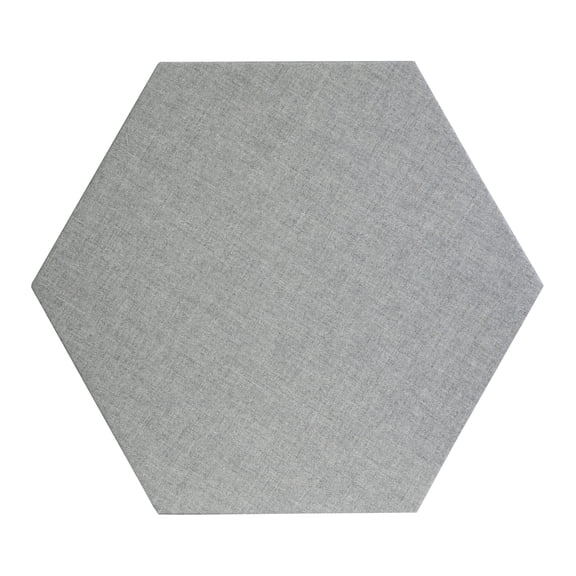 ATS Acoustics Hexagon Acoustic Panel Fire Rated 24" x 2" Sound Absorbing Professional Studio Quality Wall Tile (Merle Grey)