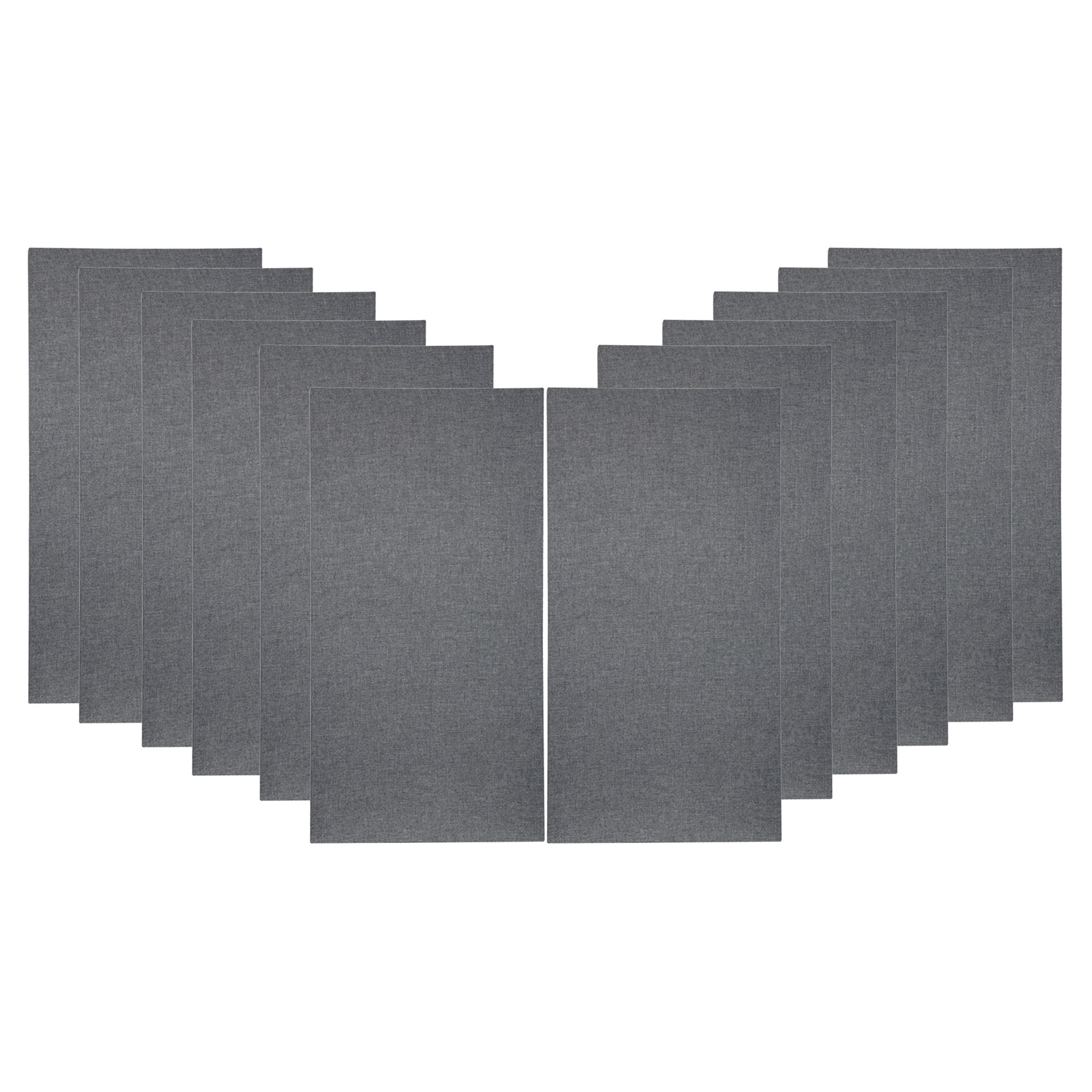 ATS Acoustics Home Office Residential Acoustic Treatment Room Kit Sound Absorbing Acoustic Panel 12 Pack for 250-380 Sq Ft (Charcoal)
