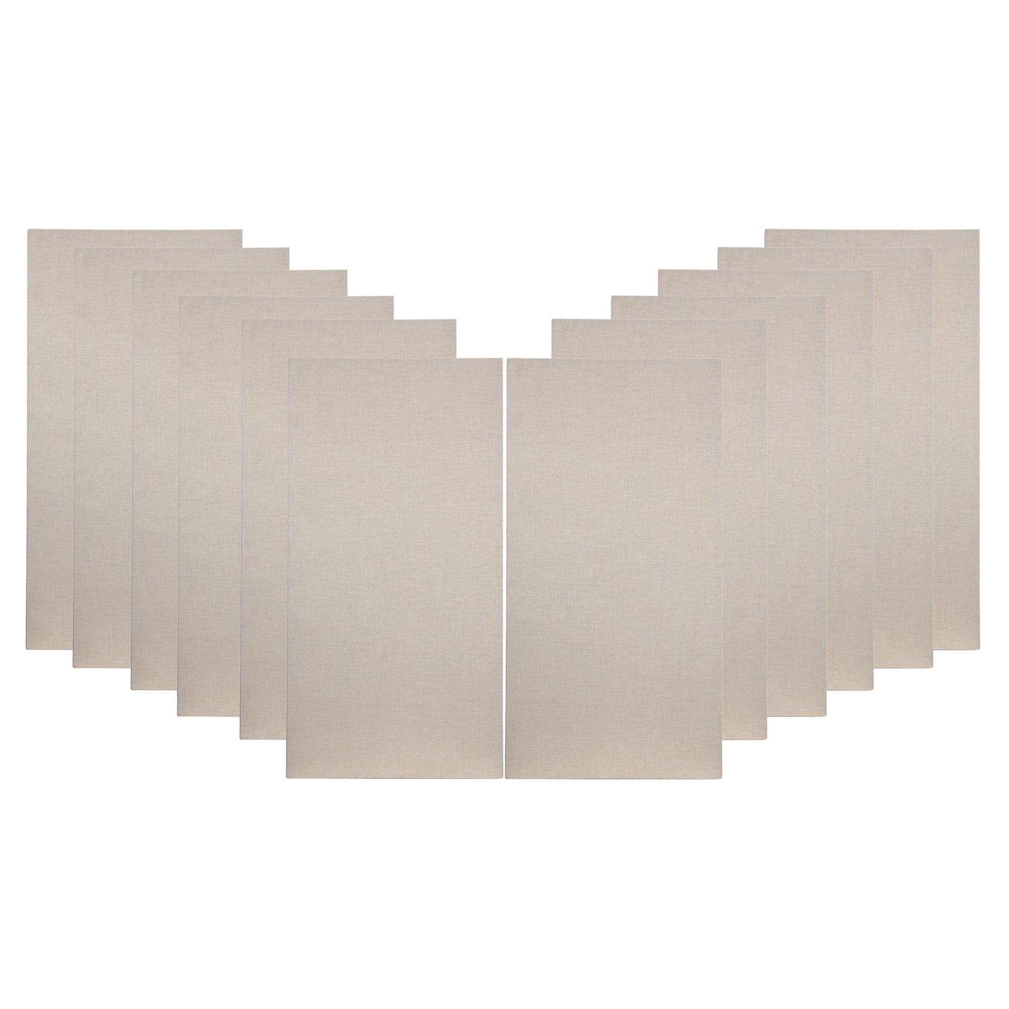 ATS Acoustics Home Office Residential Acoustic Treatment Room Kit Sound Absorbing Acoustic Panel 12 Pack for 250-380 Sq Ft (Cream)