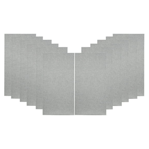 ATS Acoustics Home Office Residential Acoustic Treatment Room Kit Sound Absorbing Acoustic Panel 12 Pack for 250-380 Sq Ft (Merle Grey)