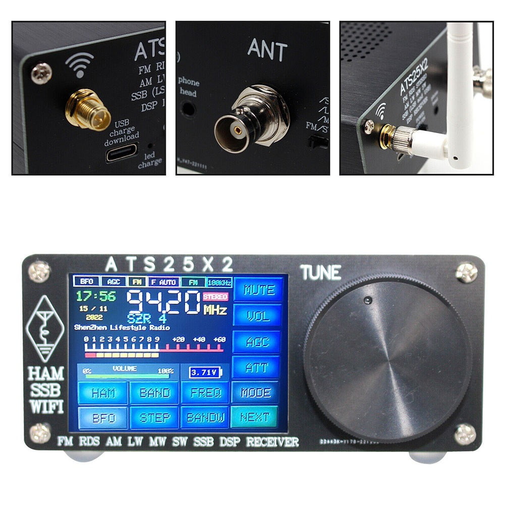 Ats25X2 Radio Receiver Fm Rds Am Lw Mw Sw Ssb Dsp Receiver With Wifi