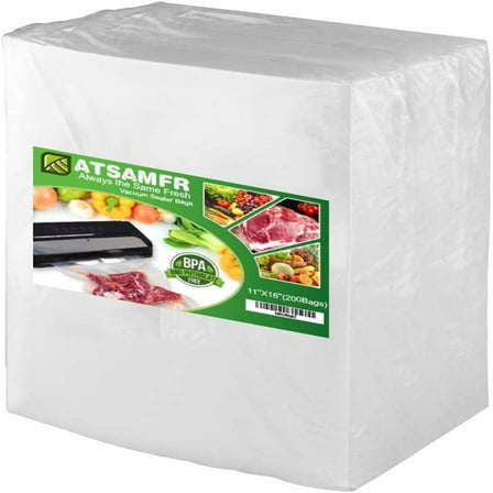 ATSAMFR 11 x 16 200Gallon Vacuum Sealer Bags,Seal a Meal Bags for Food Storage