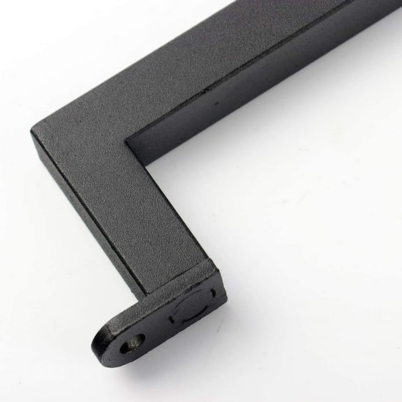 ATT Hardware 13'' Cast Iron Modern Handle Barn Door Interior Exterior Door Pull Push Matte Black,Square