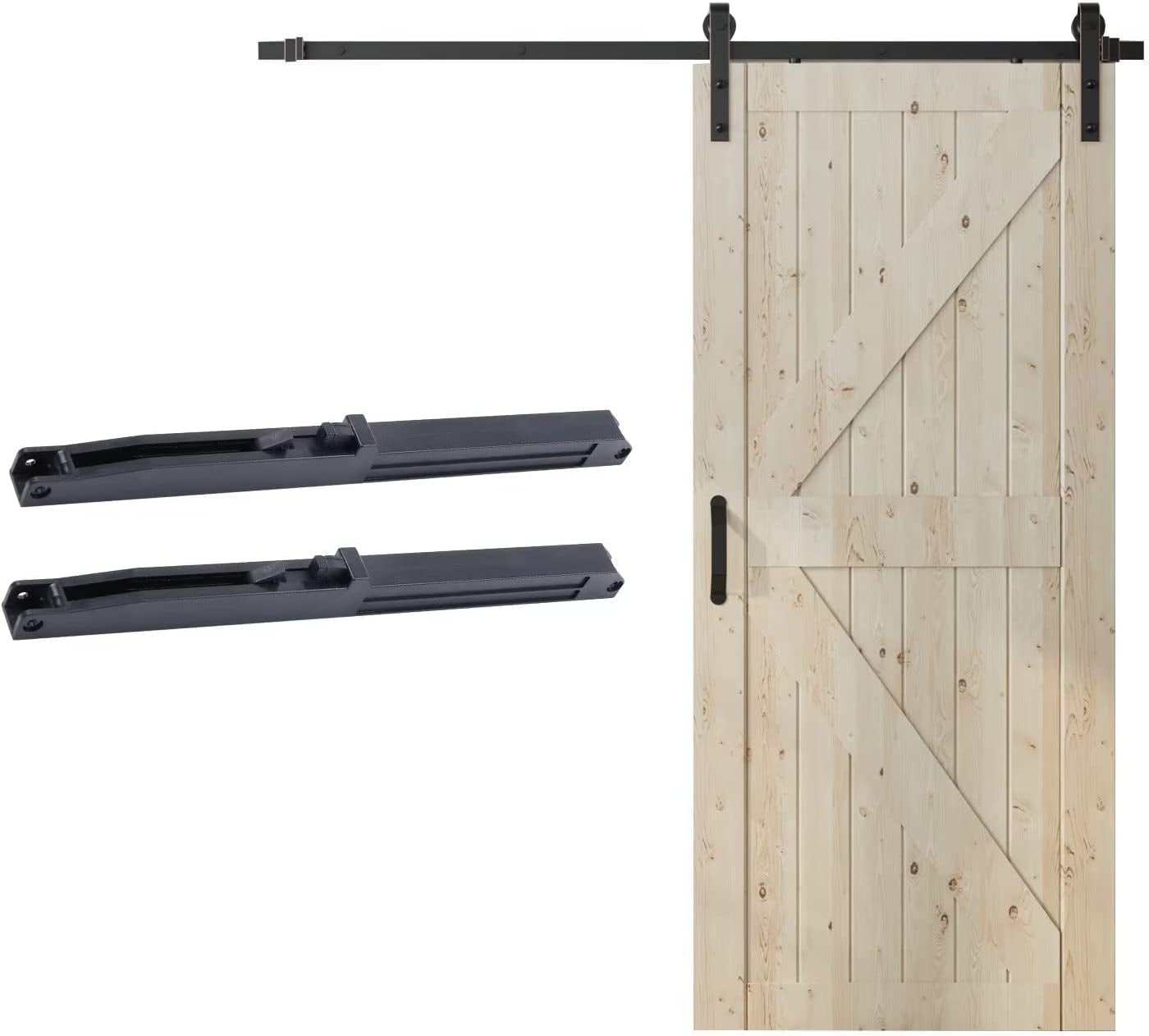 ATT Hardware 2PCS Sliding Barn Door Soft Close Mechanism Spring Buffer Damper,Upgraded Hole-Free Version