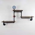 thumbnail image 1 of ATT Hardware Industrial Black Pipe Floating Shelves Rustic Vintage Ladder Display Rack Floating Rack, 1 of 5