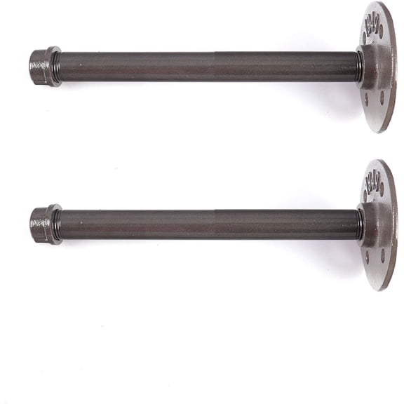 ATT Hardware Rustic Iron Industrial Pipe Shelf Brackets 20mm Diameter 2 Pack,Grey