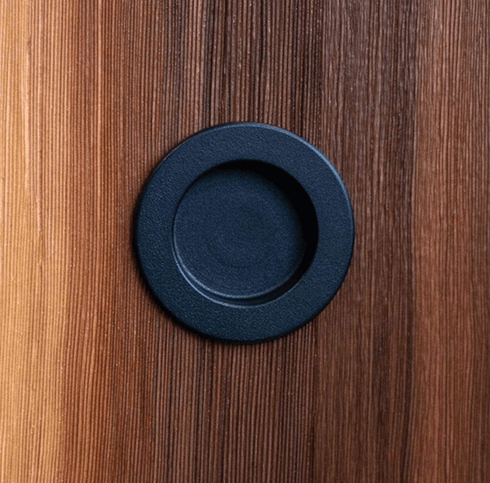 ATT Hardware Sliding Barn Door Handle Black Round Flush Pull for Wood ...