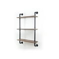 thumbnail image 1 of ATT Industrial Pipe Shelf Wall Shelf Rustic Wood with Black Iron Pipe 3 Tier, 1 of 6