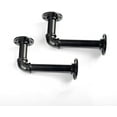 thumbnail image 1 of ATT Rustic Floating Shelf Brackets Industrial Iron Pipe Shelf Brackets 2 Pack, 1 of 4