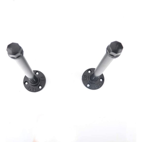 ATT Rustic Floating Shelf Brackets Industrial Iron Pipe Shelf Brackets 2 Pack