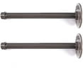 thumbnail image 1 of ATT Rustic Floating Shelf Brackets Industrial Iron Pipe Shelf Brackets 20mm Diameter 2 Pack In Grey, 1 of 1