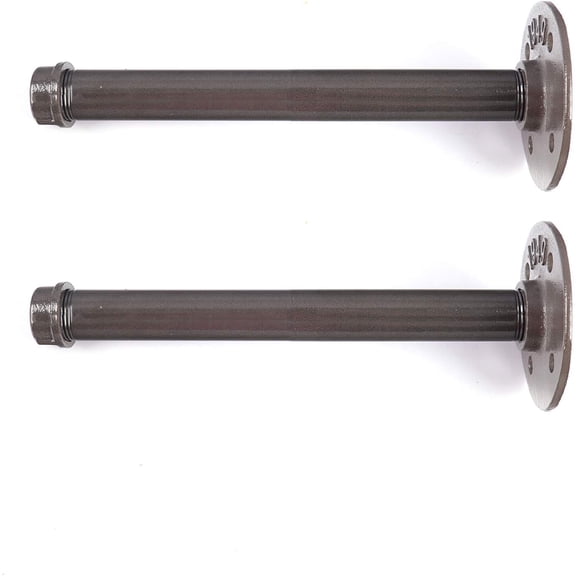 ATT Rustic Floating Shelf Brackets Industrial Iron Pipe Shelf Brackets 25mm Diameter 2 Pack In Grey
