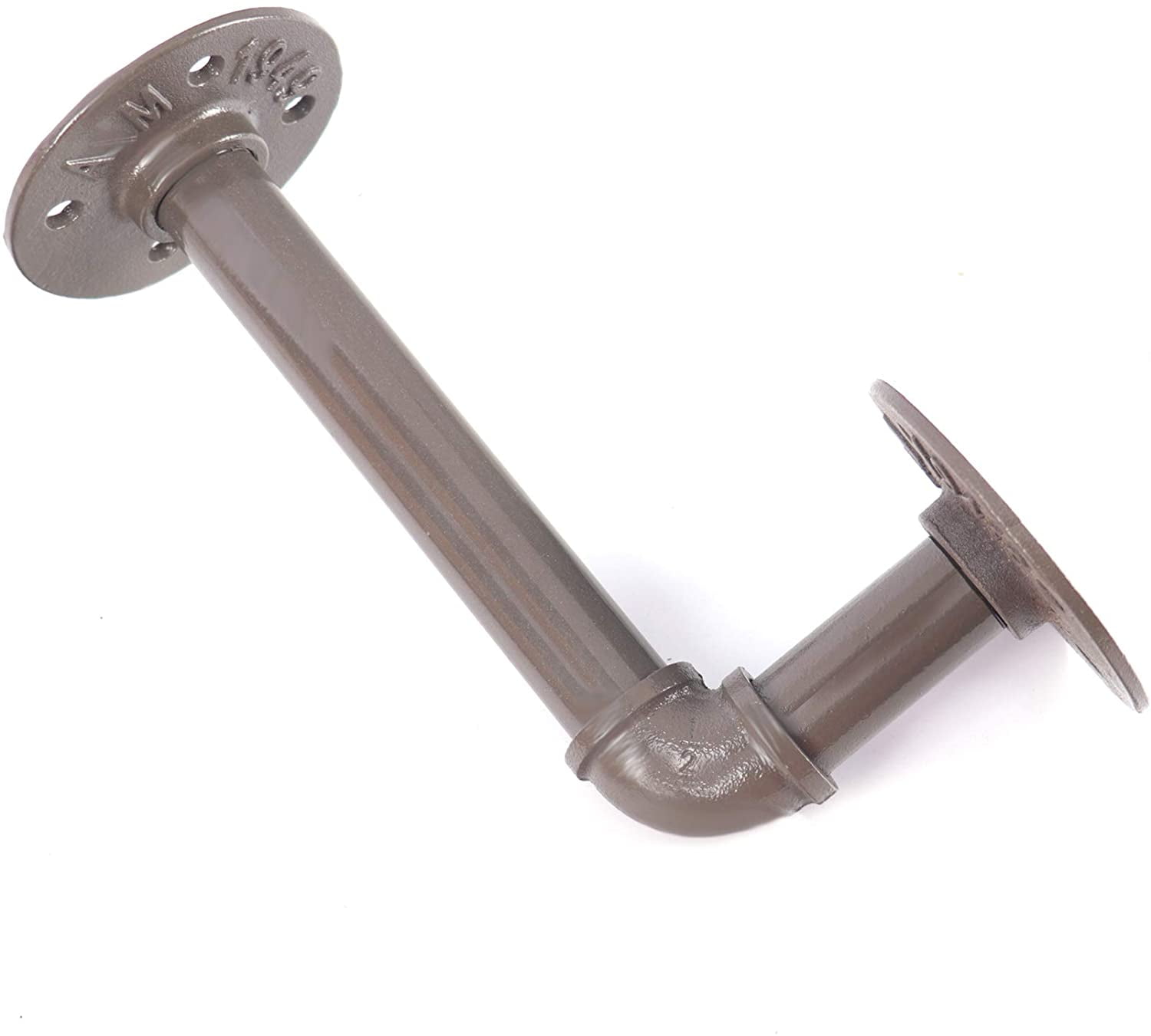 ATT Rustic Floating Shelf Brackets Industrial Iron Pipe Shelf Brackets 25mm Diameter 2 Pack In Grey