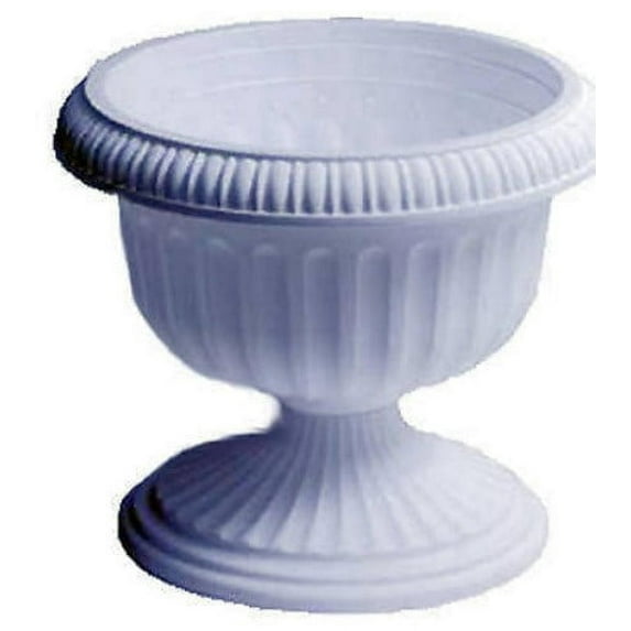 ATT Southern UR1212WH 12" White Grecian Urn Plastic Porch Planters - Quantity of 5