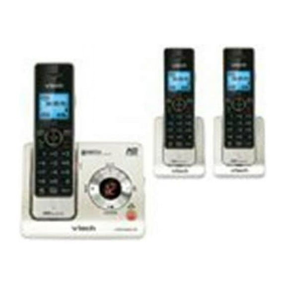 ATT-Vtech 80-7724-00 3 Handset Cordless DECT 1.9GHz Digital Integrated Answering Device - Silver & Black