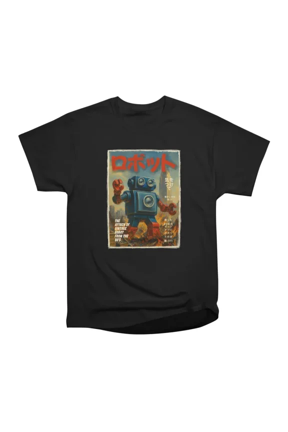 ATTACK OF THE ROBOT FROM THE 80s T-Shirt Tee Gift For Him Merch For Her Apparel For Friend