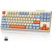 ATTACK SHARK Anti-ghosting Bluetooth Gaming Keyboard, Creamy Blue