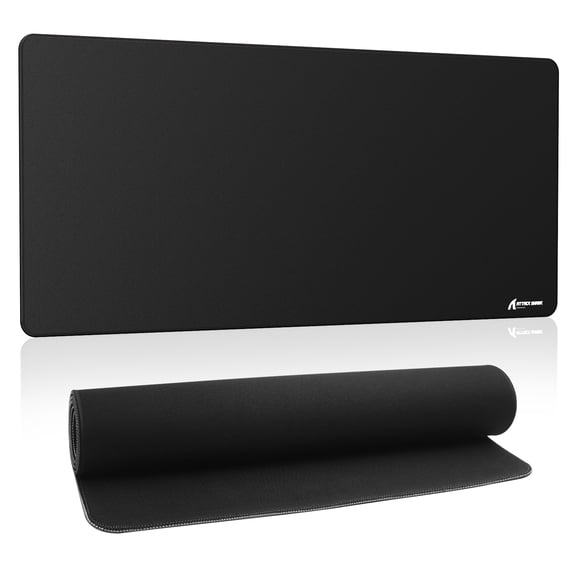 ATTACK SHARK CM02Pro Gaming Mouse Pad XXL Speed Esports Desk Mat Waterproof Surface Stitched Edges Anti-Slip Rubber Base 35.43” x 15.75” x 0.16”,Black
