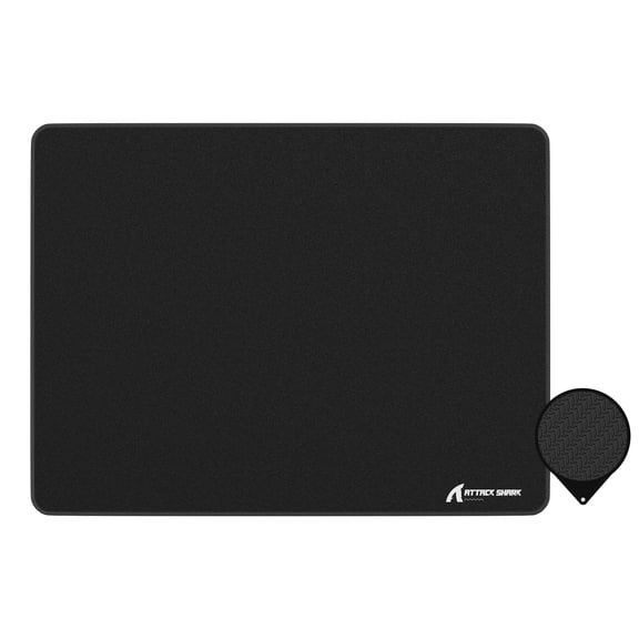 ATTACK SHARK CM02SE Esports Gaming Mouse Pad, Soft Composite Fiber Control Surface, 3mm Ultra-Slim Recessed Edges, Non-Slip Base, Sweat-Resistant, FPS MOBA PC Gaming Mat, 15.9x12x1.57in – Black