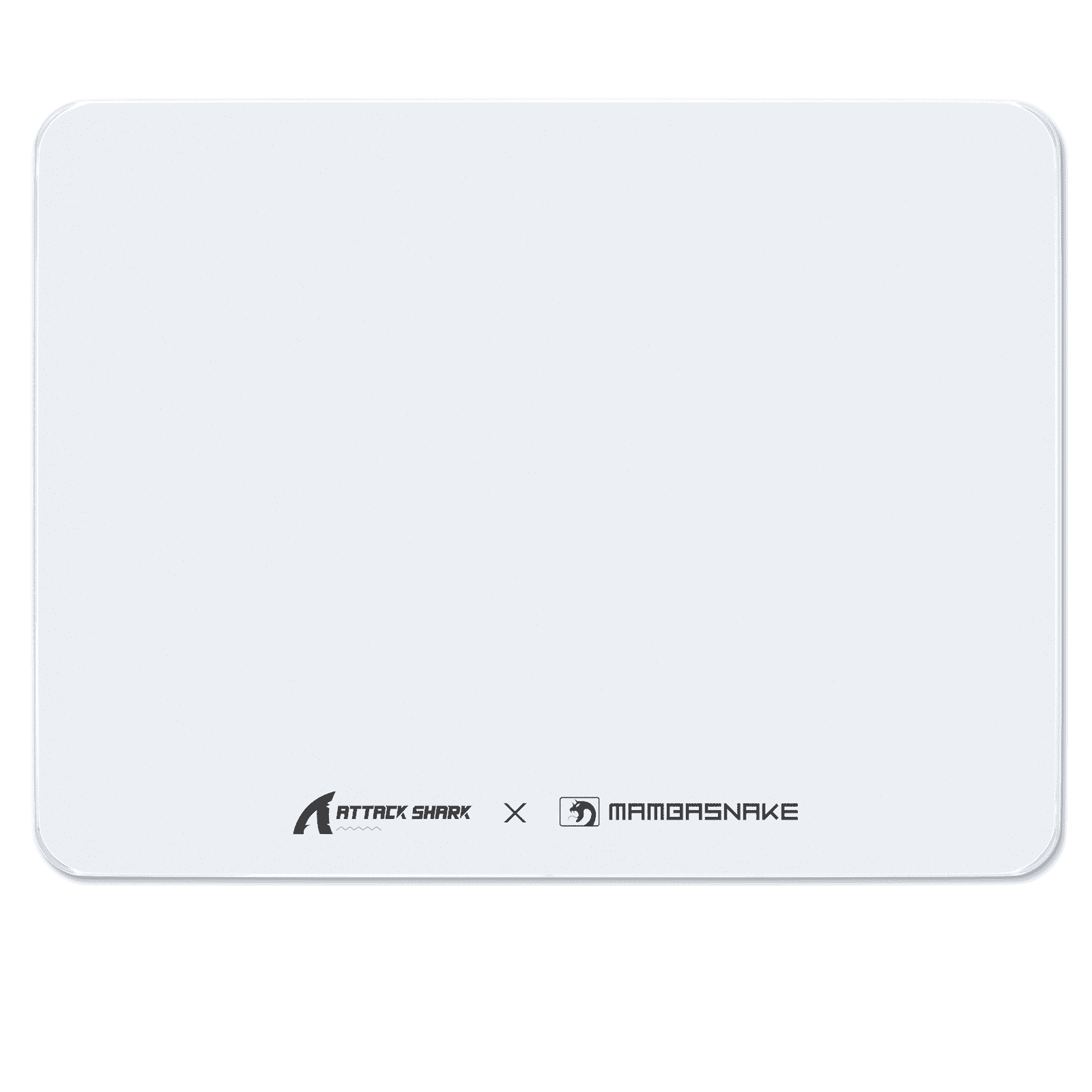 ATTACK SHARK CM05 SE Tempered Glass Mouse Pad, 16.1''×12.2'' Large Hard Gaming Mouse Pad, Nano-Etched Surface, 9H Anti-Scratch, Anti-Slip Base, White