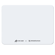 ATTACK SHARK CM05 SE Tempered Glass Mouse Pad, 16.1''×12.2'' Large Hard Gaming Mouse Pad, Nano-Etched Surface, 9H Anti-Scratch, Anti-Slip Base, White