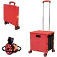 thumbnail image 1 of ATTACK SHARK Foldable Utility Cart with 4 Rotate Wheels, Red, 1 of 9