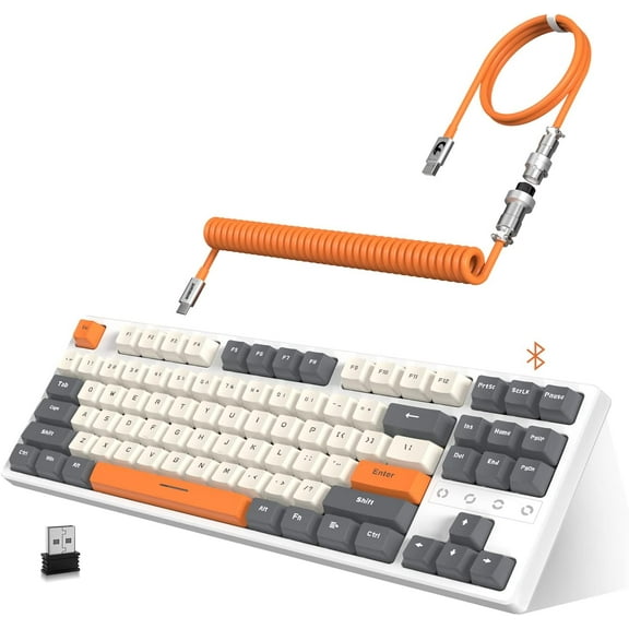 ATTACK SHARK Gaming Keyboard 2.4G/BT5.0/USB-C Cable,Hot-swap Tactile Switch,RGB,3000mAh for Pc