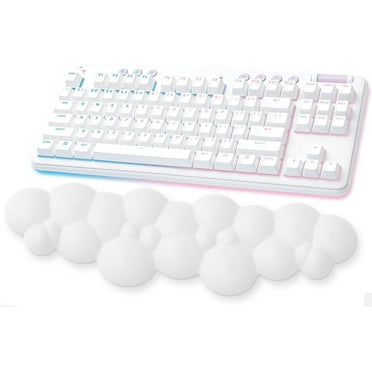 ATTACK SHARK Gaming Keyboard Cloud Wrist Rest Pad,Memory Foam Keyboard Palm Rest, Ergonomic Hand Rest Support for Computer Keyboard Laptop Mac Cute Desk Lightweight for Easy Typing Pain Relief-White