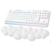 ATTACK SHARK Gaming Keyboard Cloud Wrist Rest Pad,Memory Foam Keyboard Palm Rest, Ergonomic Hand Rest Support for Computer Keyboard Laptop Mac Cute Desk Lightweight for Easy Typing Pain Relief-White