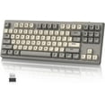 thumbnail image 1 of ATTACK SHARK Anti-ghosting Wireless Gaming Keyboard, Creamy Gray, 1 of 10