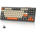 thumbnail image 1 of ATTACK SHARK RGB Backlit Bluetooth Gaming Keyboard, Orange & Gaming Gray, 1 of 8