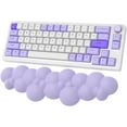thumbnail image 1 of ATTACK SHARK Gaming Keyboard Wrist Rest Pad,Memory Foam Keyboard Palm Rest, Ergonomic Hand Rest,Wrist Rest for Computer Keyboard,Laptop,Mac,Lightweight for Easy Typing Pain Relief-Purple, 1 of 10