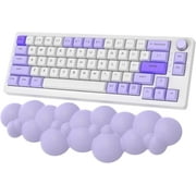 ATTACK SHARK Gaming Keyboard Wrist Rest Pad,Memory Foam Keyboard Palm Rest, Ergonomic Hand Rest,Wrist Rest for Computer Keyboard,Laptop,Mac,Lightweight for Easy Typing Pain Relief-Purple
