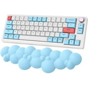 ATTACK SHARK Gaming Keyboard Wrist Rest Pad,Memory Foam Keyboard Palm Rest, Ergonomic Hand Rest,Wrist Rest for Computer Keyboard,Laptop,Mac,Lightweight for Easy Typing Pain Relief-Blue