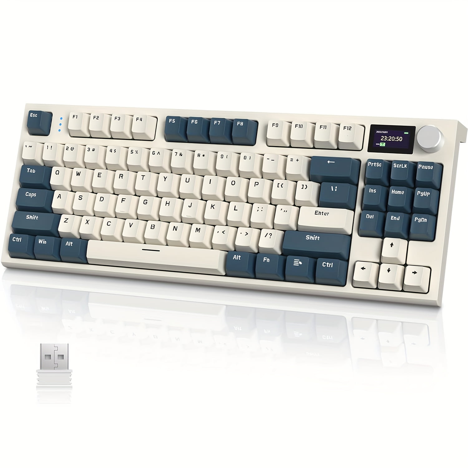 ATTACK SHARK K86 Wireless Mechanical Keyboard 75% with TFT Color Display & Knob Apex Pro TKL, 2.4G/Bluetooth/USB-C Wired RGB Backlit, Hot Swappable