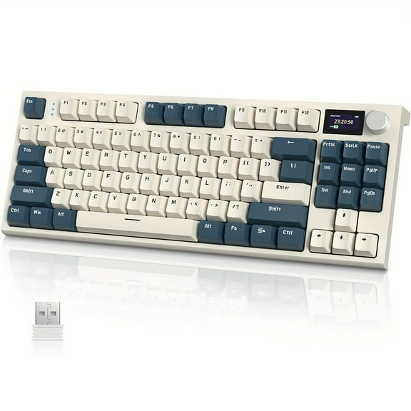 ATTACK SHARK K86 Wireless Mechanical Keyboard 75% with TFT Color Display & Knob Apex Pro TKL, 2.4G/Bluetooth/USB-C Wired RGB Backlit, Hot Swappable