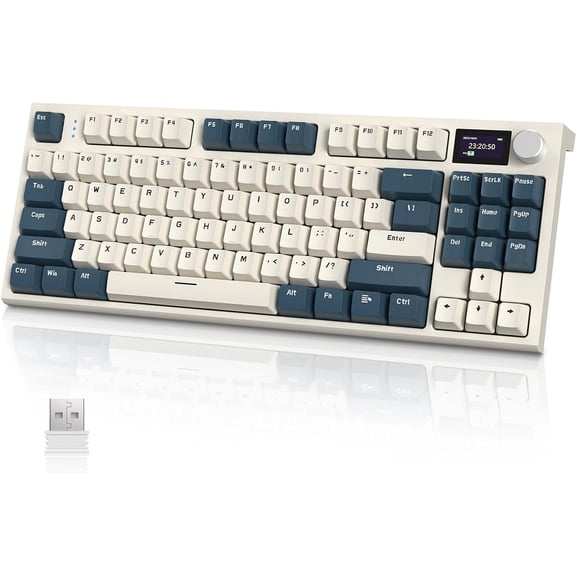 ATTACK SHARK K86 Wireless Mechanical Keyboard 75% with TFT Color Display & Knob Apex Pro TKL, 2.4G/Bluetooth/USB-C Wired RGB Backlit, Hot Swappable