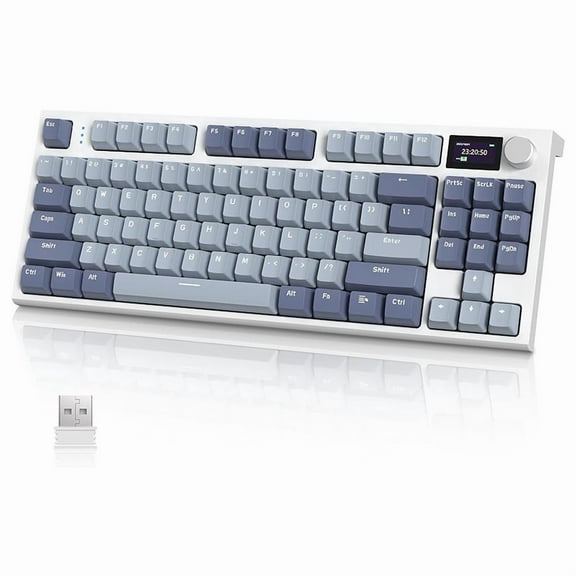 ATTACK SHARK K86 Wireless Mechanical Keyboard 75% with TFT Color Display & Knob Apex Pro TKL, 2.4G/Bluetooth/USB-C Wired RGB Backlit, Hot Swappable