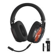 ATTACK SHARK L60 Ultra-Light Tri-Mode Gaming Headset Ultra-Light Tri-Mode Wireless Gaming Headset for PC/PS4/Xbox-Black/Orange