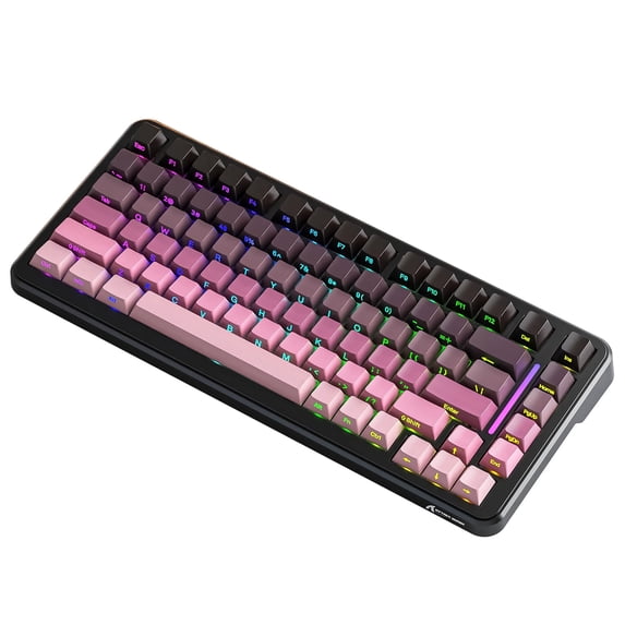 ATTACK SHARK M86 82 Keys Wireless Mechanical Keyboard, 75% Gasket Hot Swappable Custom Keyboard, Side Printed PBT Keycaps, RGB Backlit, Pre-lubed Switches, BT/2.4GHz/ Wired Mechanical Gaming Keyboard