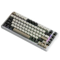 ATTACK SHARK M86 82 Keys Wireless Mechanical Keyboard, 75% Gasket Hot Swappable Custom Keyboard, Side Printed PBT Keycaps, RGB Backlit, Pre-lubed Switches, BT/2.4GHz/ Wired Mechanical Gaming Keyboard