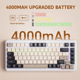 thumbnail image 1 of ATTACK SHARK M86 Tri-mode Gasket Mechanical Keyboard 75% Tri-Mode Wireless Gaming Keyboard, Side Print PBT Keycap, Hot-Swappable, 1 of 8