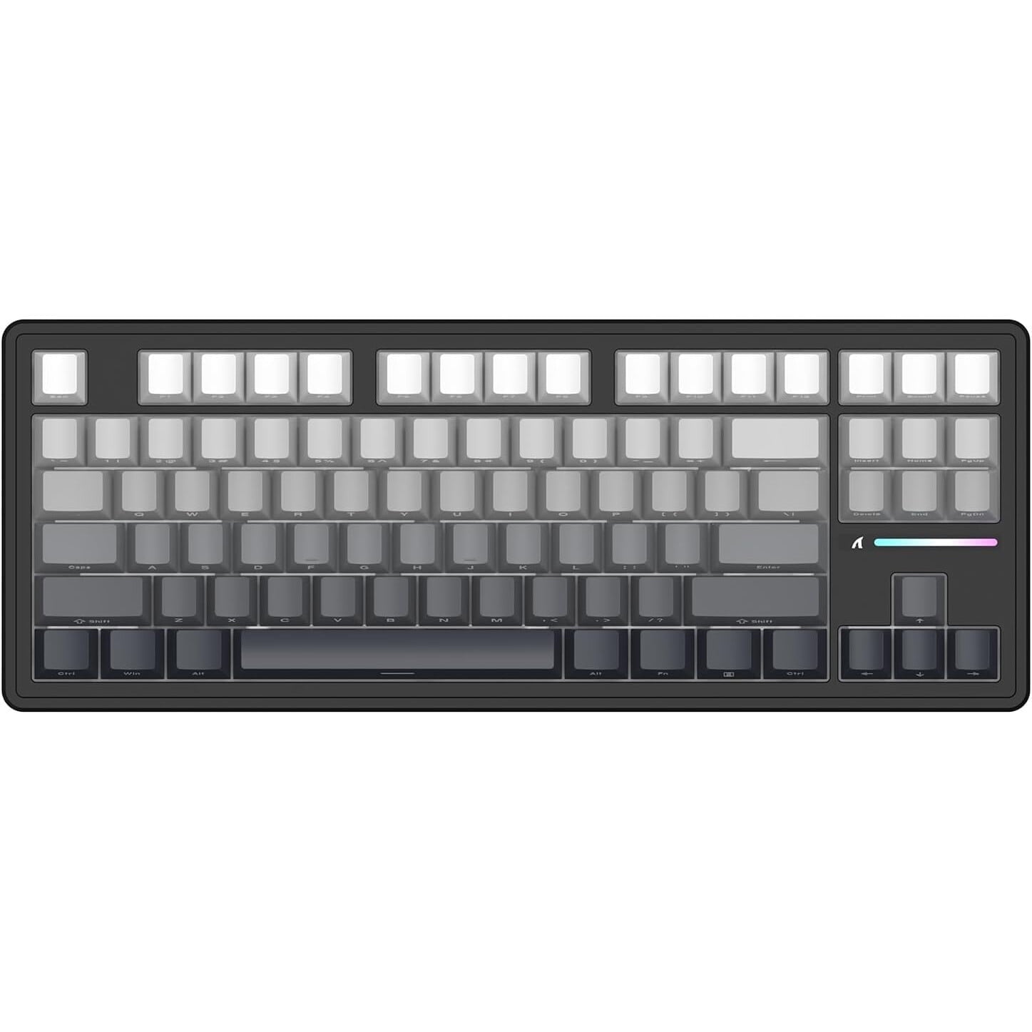 ATTACK SHARK M87PRO Wireless Mechanical Gaming Keyboard,Hot Swappable Gasket RGB Custom Keyboard,Linear Switch&Side Printed PBT Keycaps,BT5.0/2.4Ghz/Type-C,5000mAh Battery for Win Mac,Gradient Black