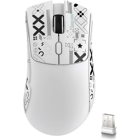 ATTACK SHARK R1 SUPERLIGHT Gaming Mouse with Tape, PixArt PAW3311 Sensor, BT/2.4G Wireless/Wired, 6 Adjustable DPI up to 18000, for Win/Xbox/PS/Mac
