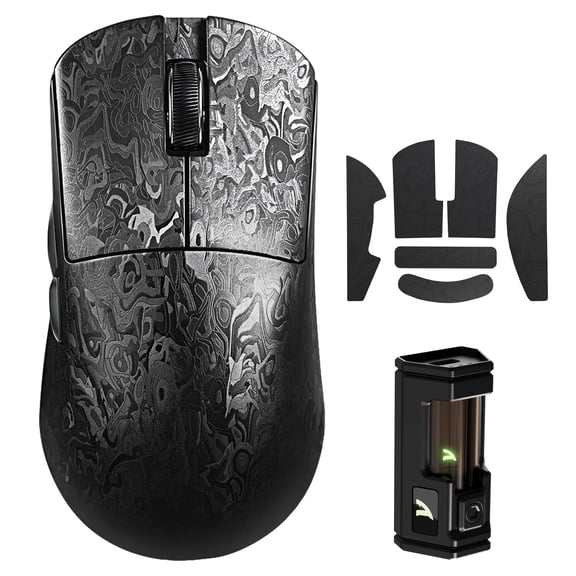 ATTACK SHARK R11 ULTRA Carbon Fiber Wireless 8K PAW3950MAX Gaming Mouse 49g SUPERLIGHT, Nordic 52840 MCU, 20000 FPS Static Scan Rate, Nano-Metal Ice Coating, Omron Optical Micro Switches