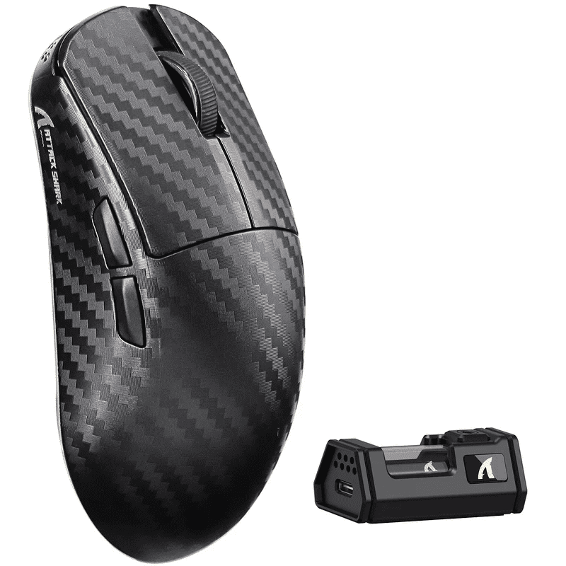 ATTACK SHARK R11 ULTRA Carbon Fiber Wireless 8K PAW3950MAX Gaming Mouse